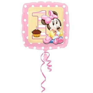 A 18" Квадрат Минни Малышка 1й День Рождения/AN/ A 18" Квадрат Минни Малышка 1й День Рождения/AN/