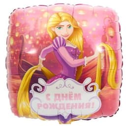 А 18" РУС С днем рождения Рапунцель S60