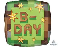 А 18" THT Party B-DAY Пиксели квадрат S40