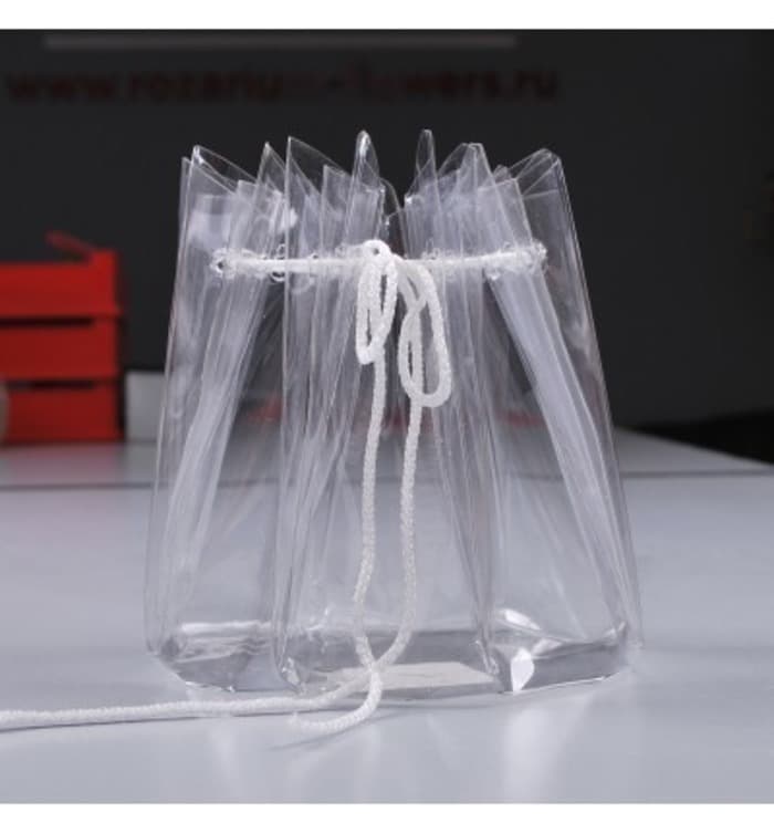 Аквабокс для букета (однорозовая вазочка) d 16 см прозрачный