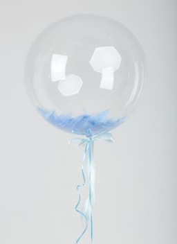 Баблс 45 см с перьями (голубые)