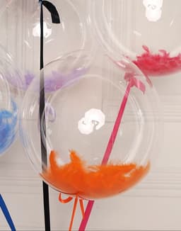 Баблс 45 см с перьями (оранжевые)