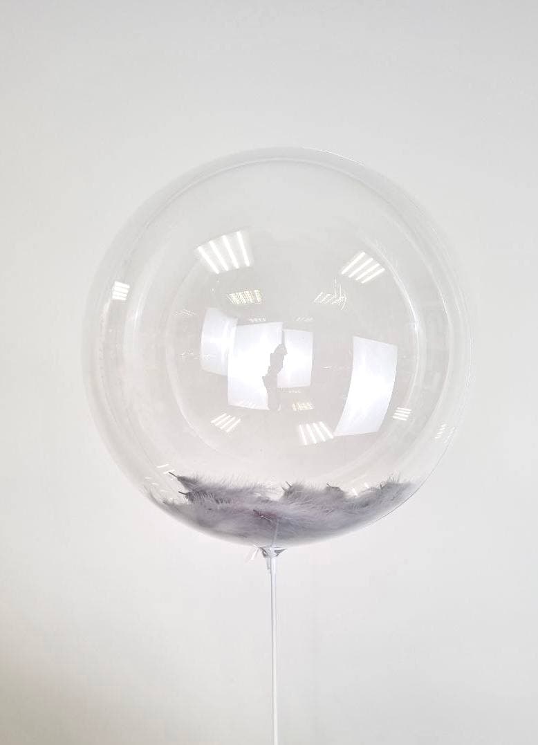 Баблс 45 см с перьями (серые)