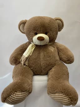 Большой плюшевый мишка Тоффи шоколадный 150 см