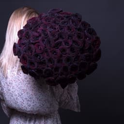 Букет 75 Черных Роз