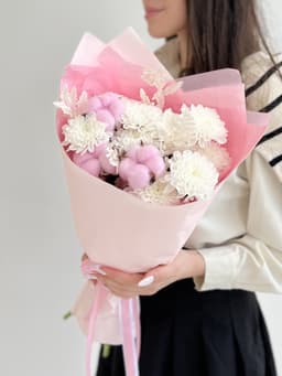 Праздничный букет "Cotton" Pink