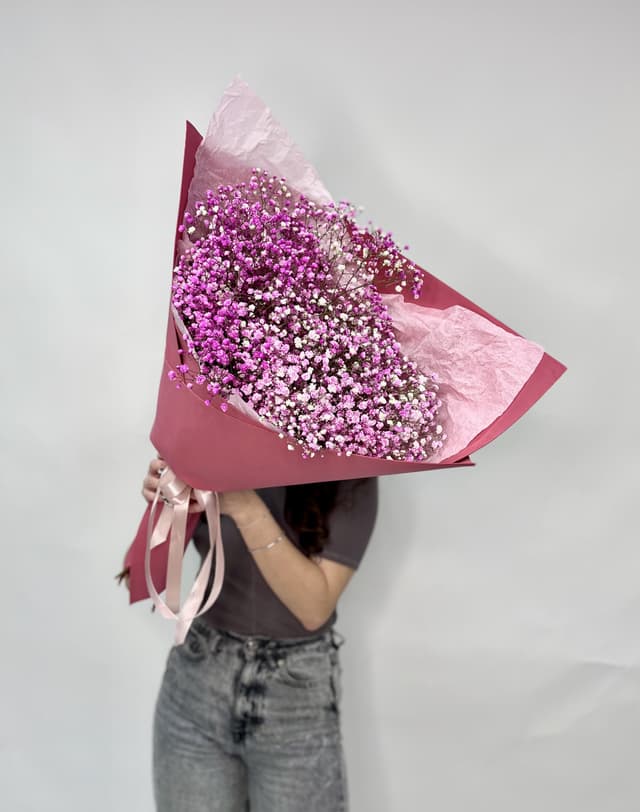 Стильный букет "Гипсофилия роза" Стильный букет "Гипсофилия роза"