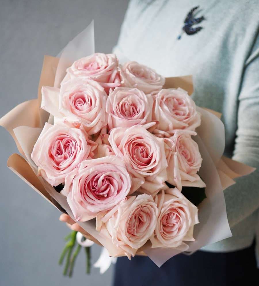 Букет из 11 Пионовидных Роз pink O’Hara