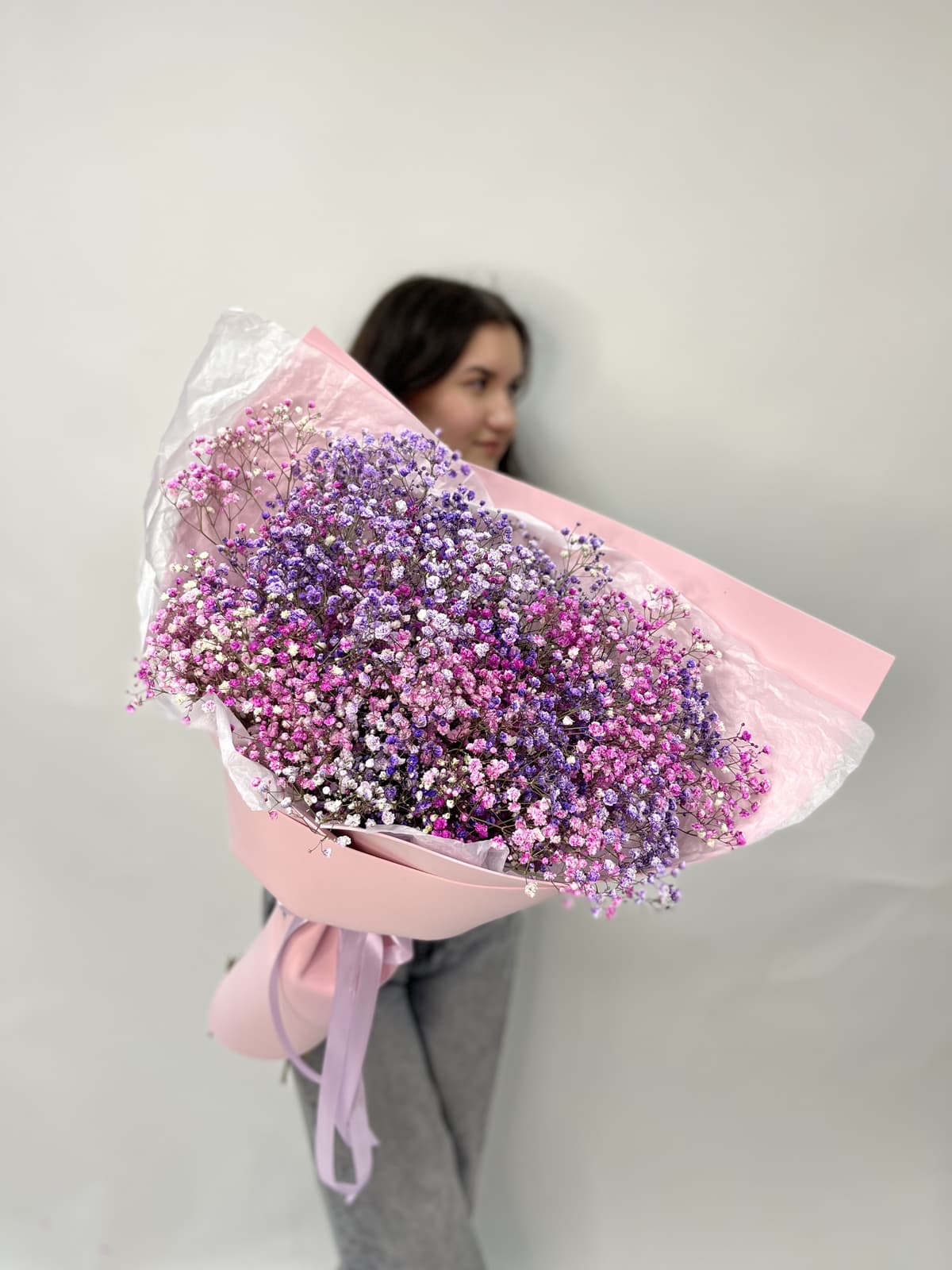 Шикарный букет из 15 Гипсофил в фоамиране