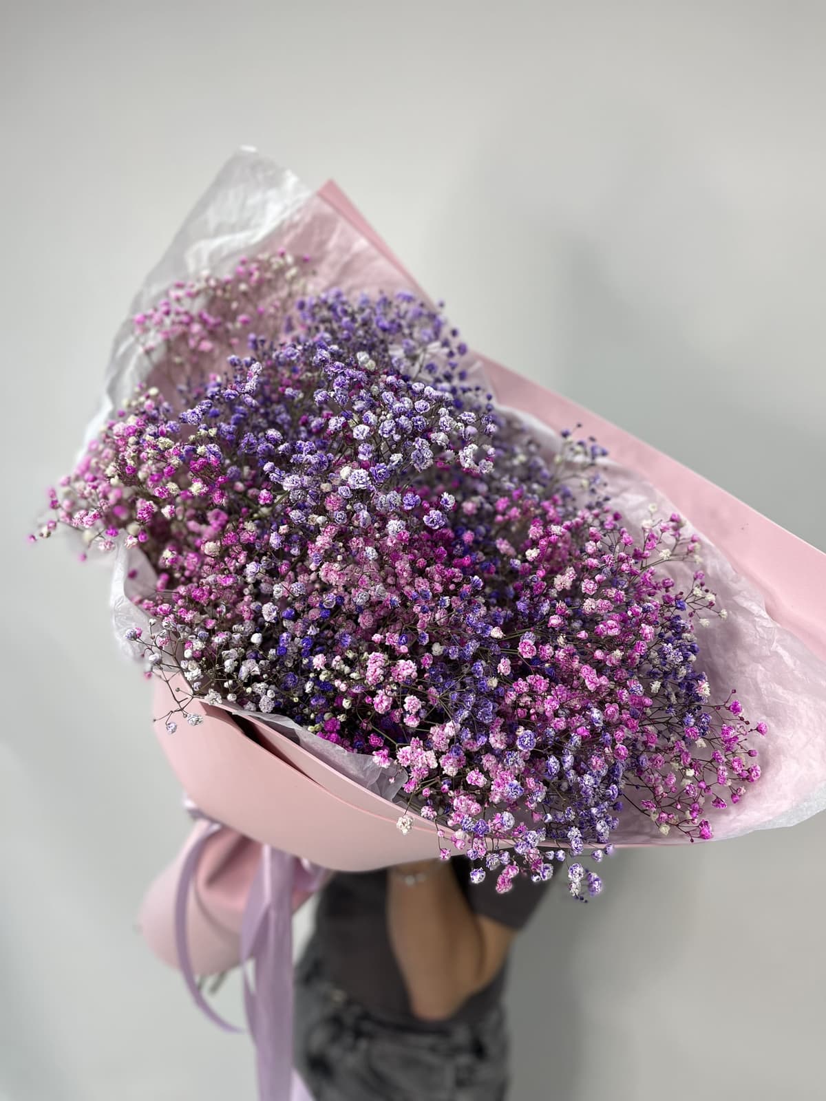 Шикарный букет из 15 Гипсофил в фоамиране