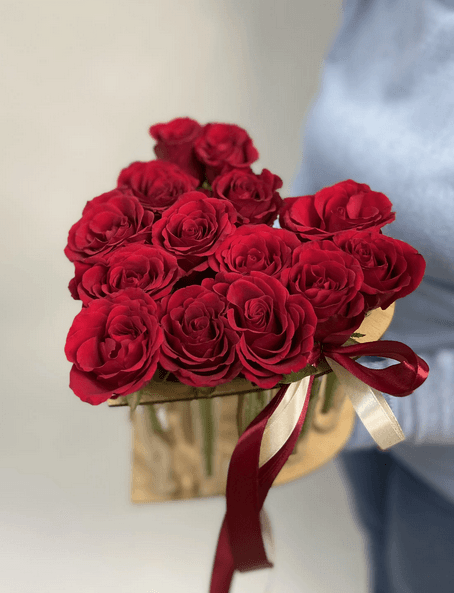 Букет из 15 Роз в пробирках