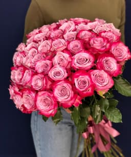 Популярный букет из 51 сиреневой розы 50 см