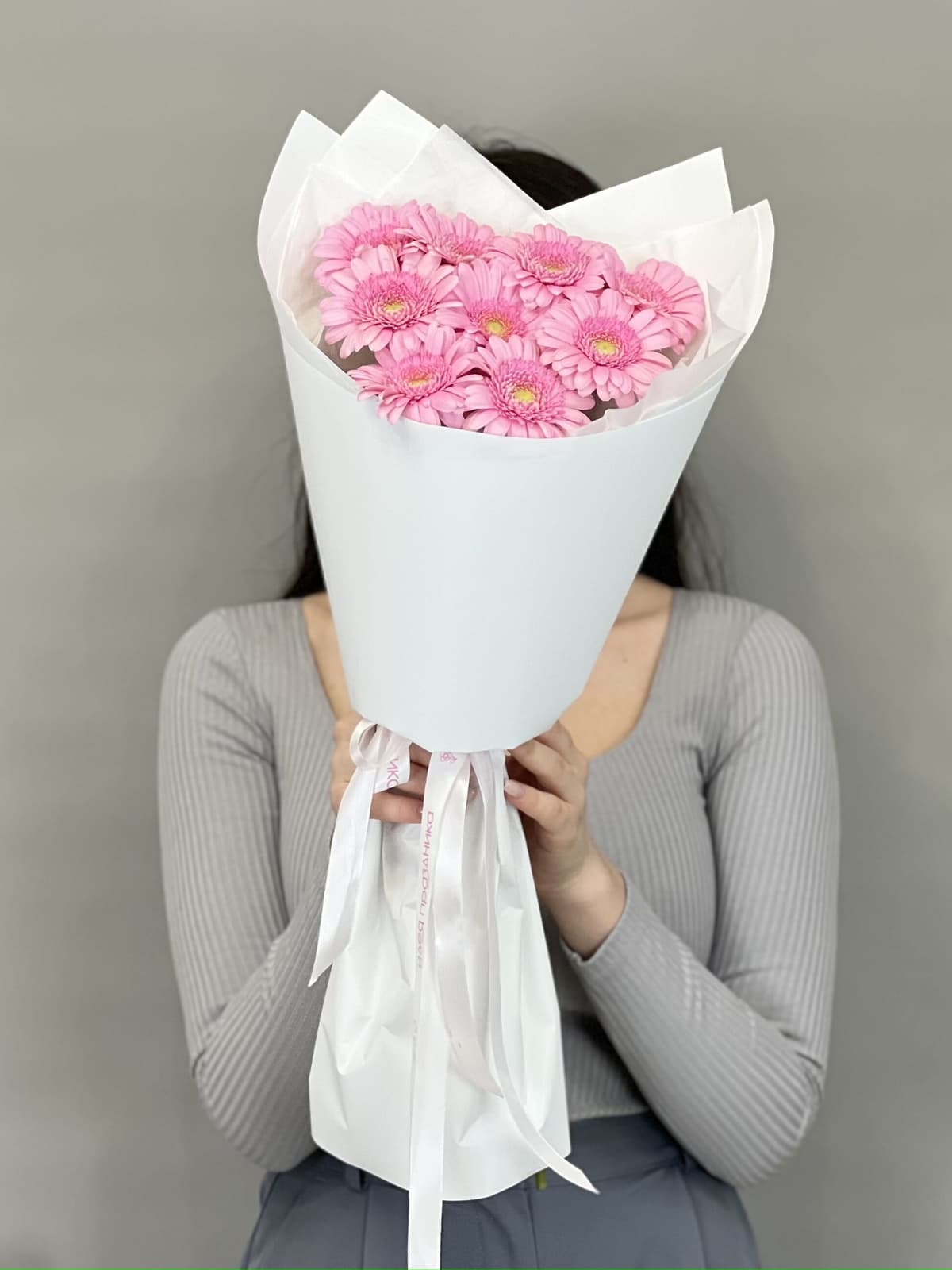 Букет из 9 розовых гермини