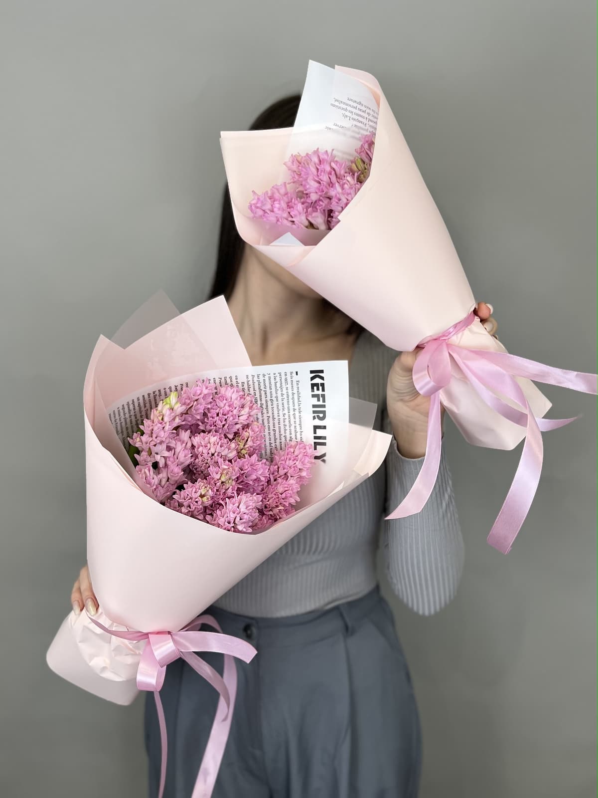 Букет из гиацинтов "Fondant" L