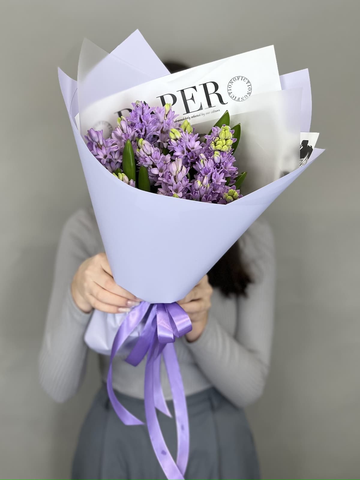 Букет из гиацинтов "Purple star" L