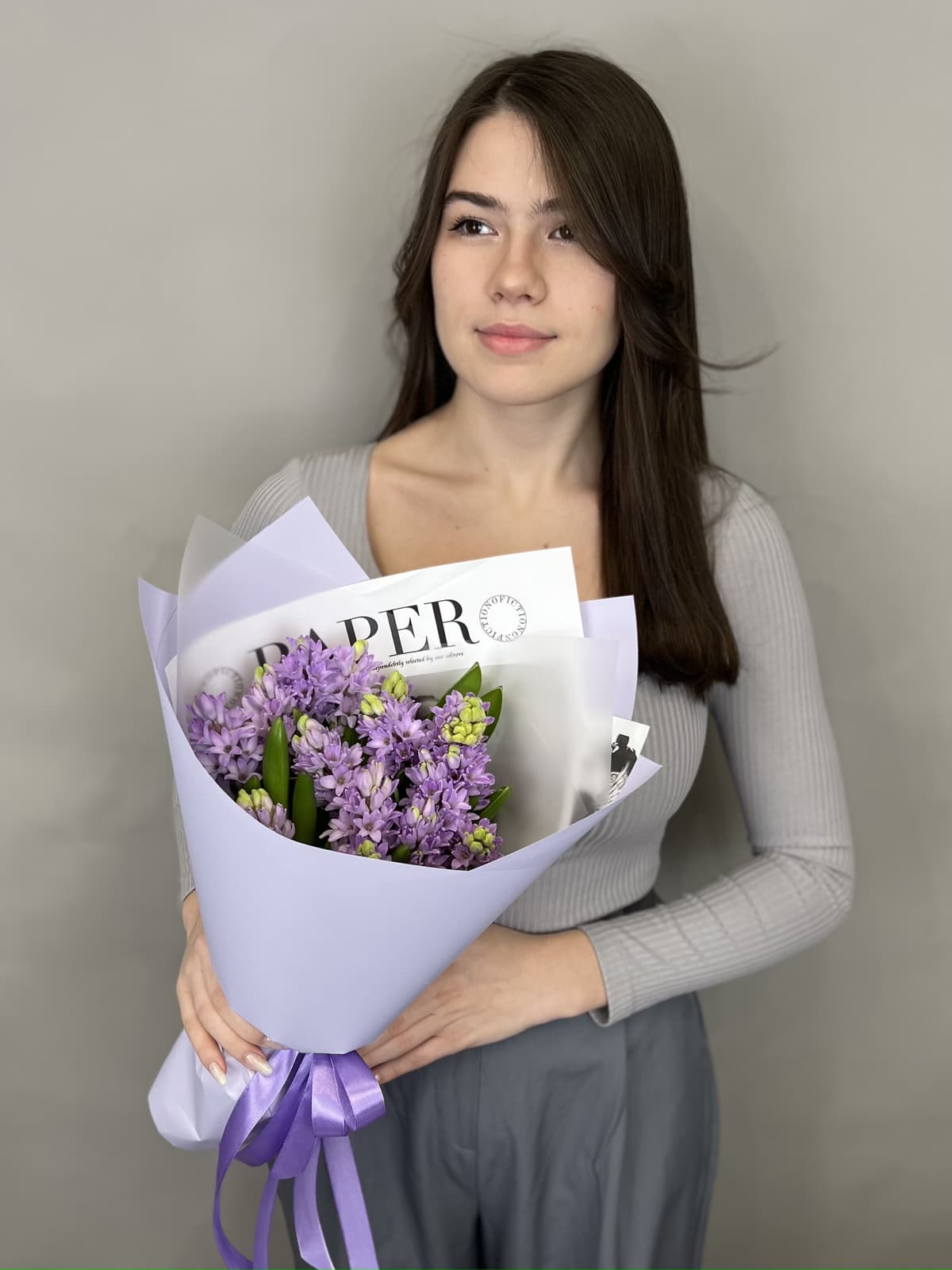 Букет из гиацинтов "Purple star" L