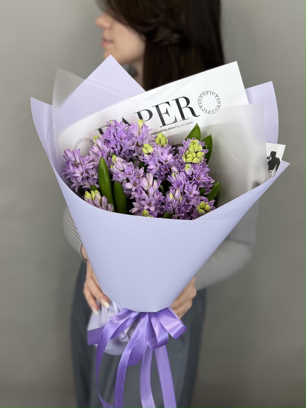 Букет из гиацинтов "Purple star" L