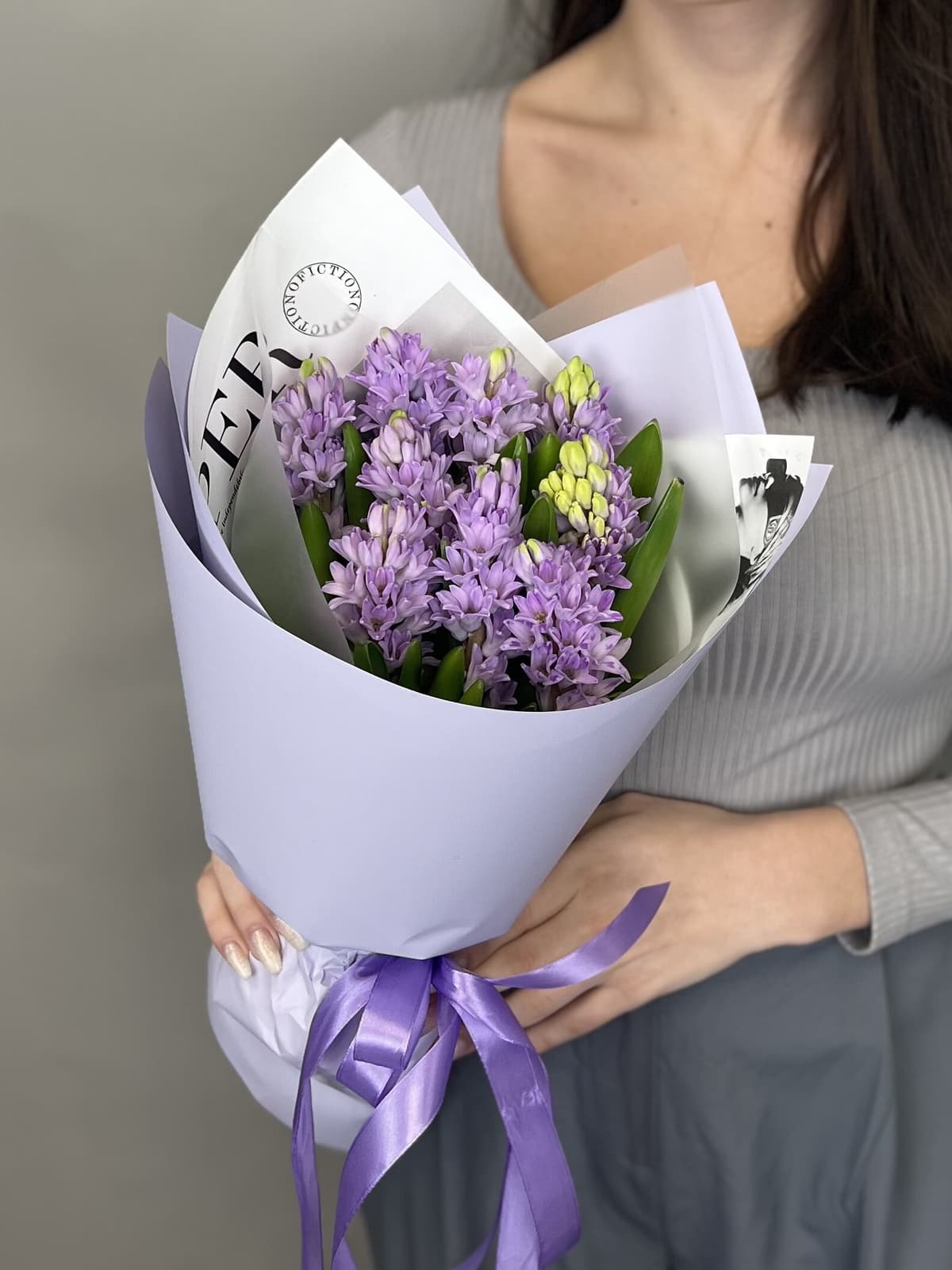Букет из гиацинтов "Purple star" M