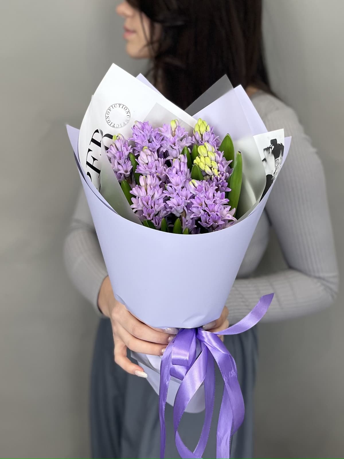 Букет из гиацинтов "Purple star" M