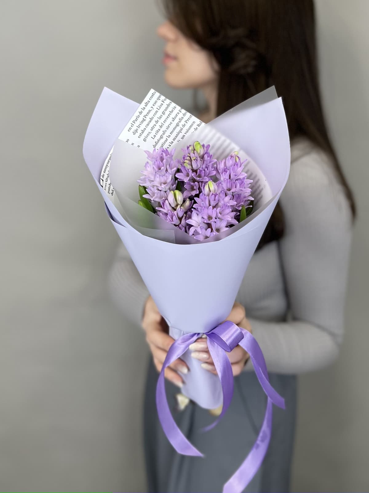 Букет из гиацинтов "Purple star" S