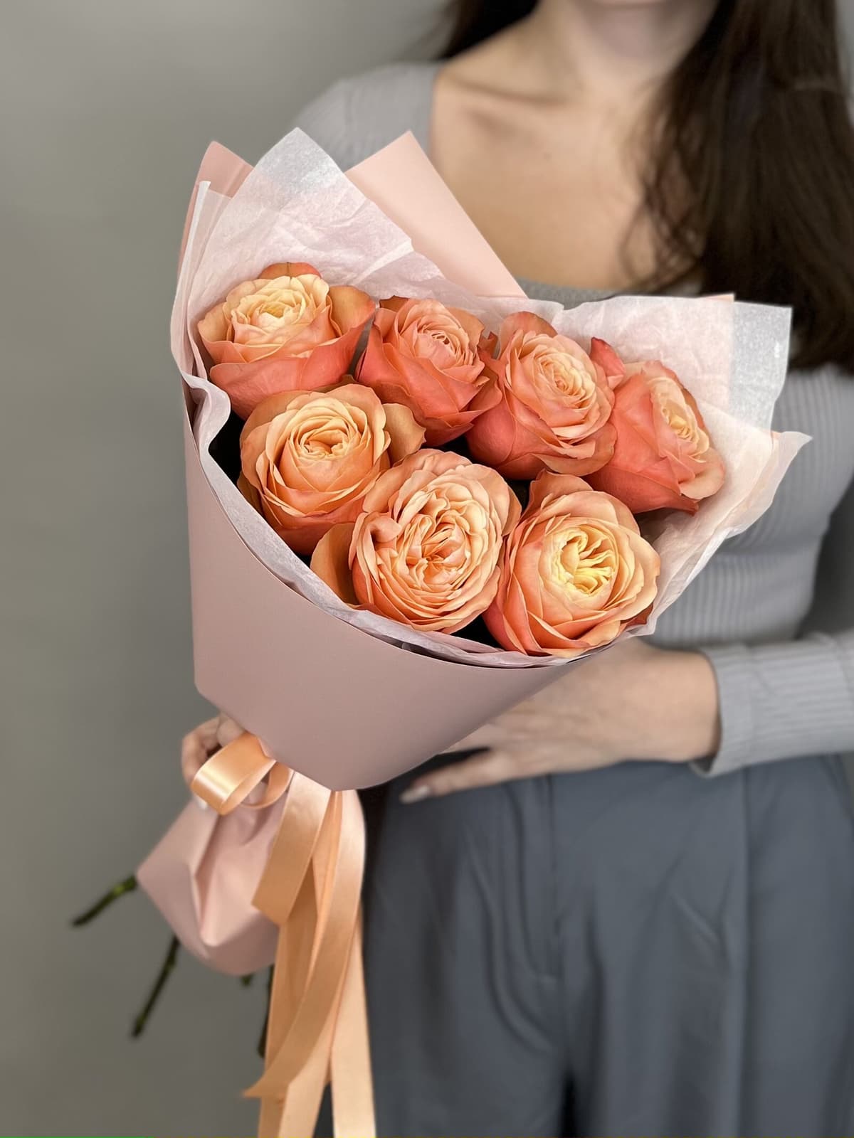 Букет из пионовидных роз "Kahala" S