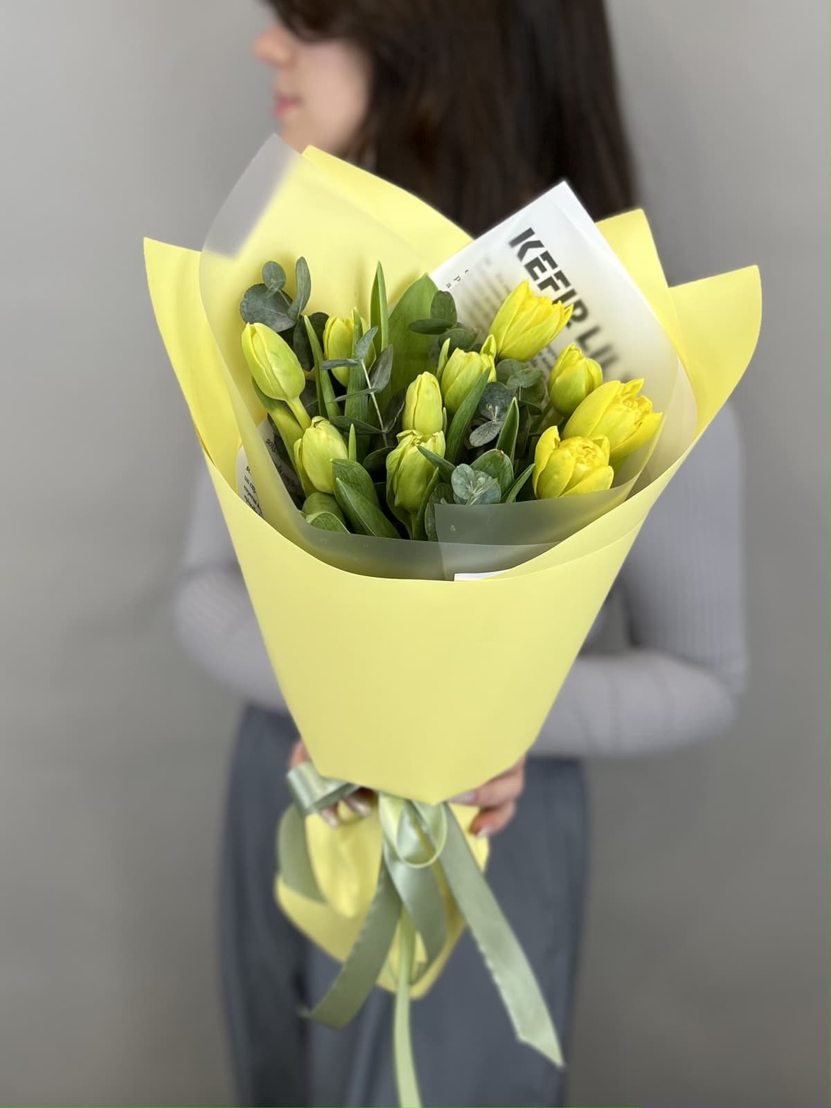 Букет из пионовидных тюльпанов "Double Trouble" S