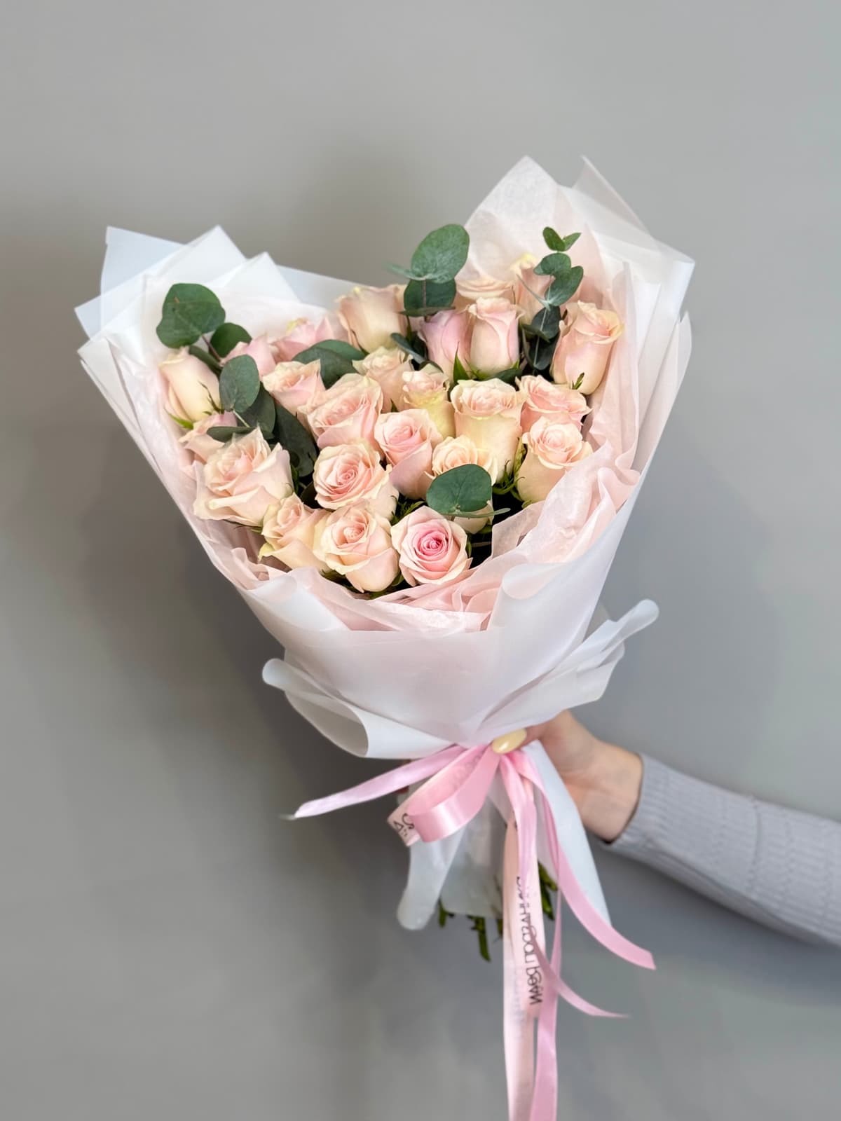 Букет из розовых роз кения "Pink athena" L