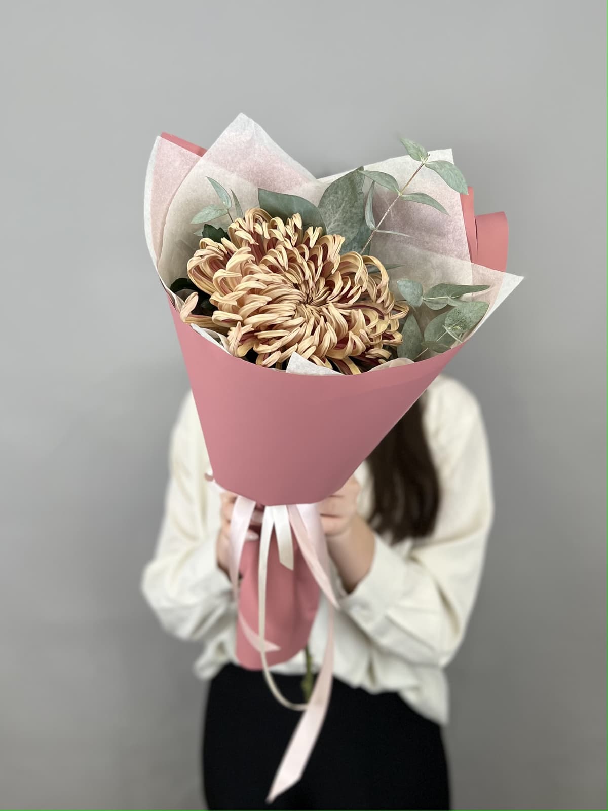 Дизайнерский букет хризантем "Copper" XS