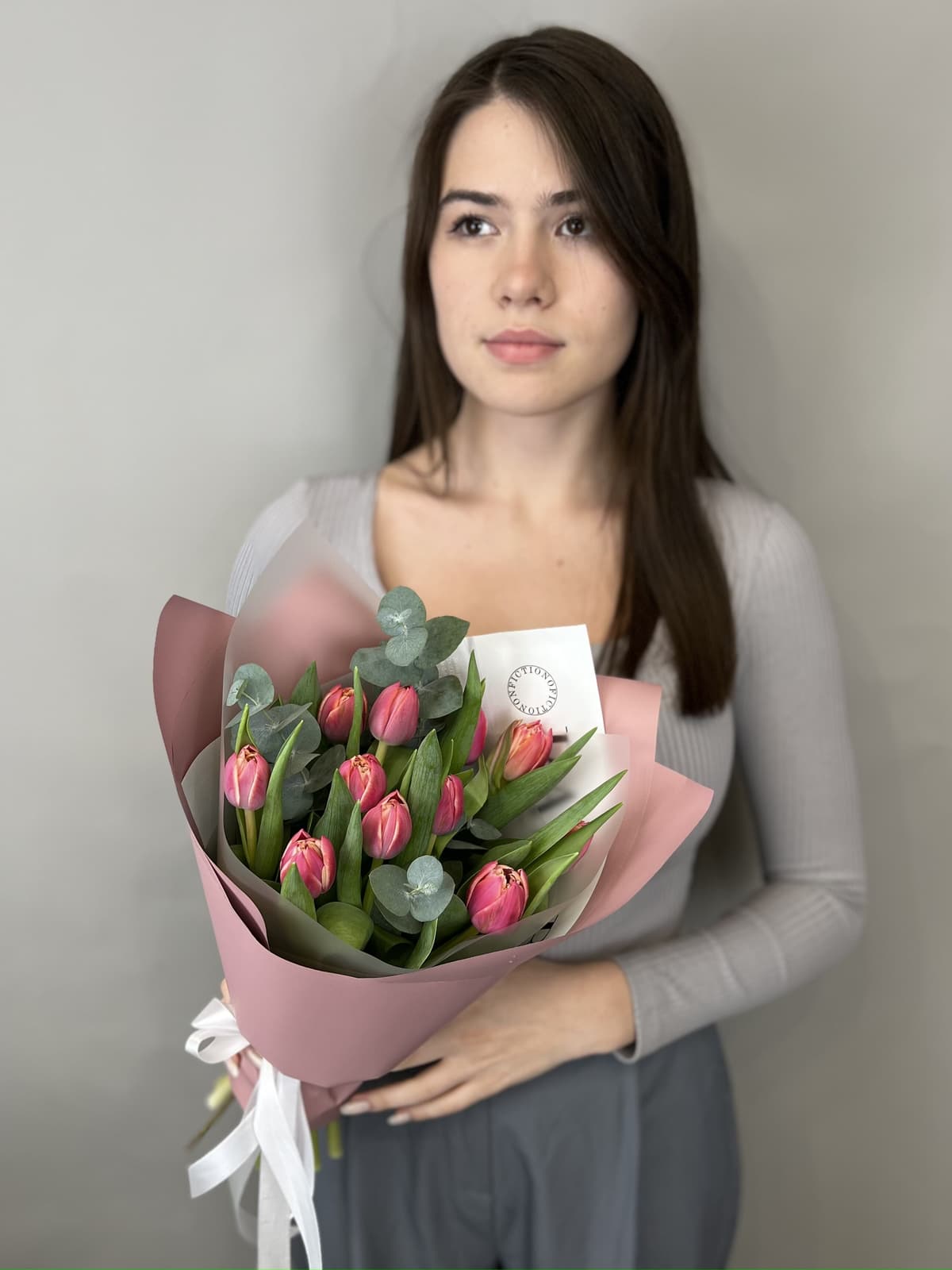 Букет пионовидных тюльпанов "Columbus" S