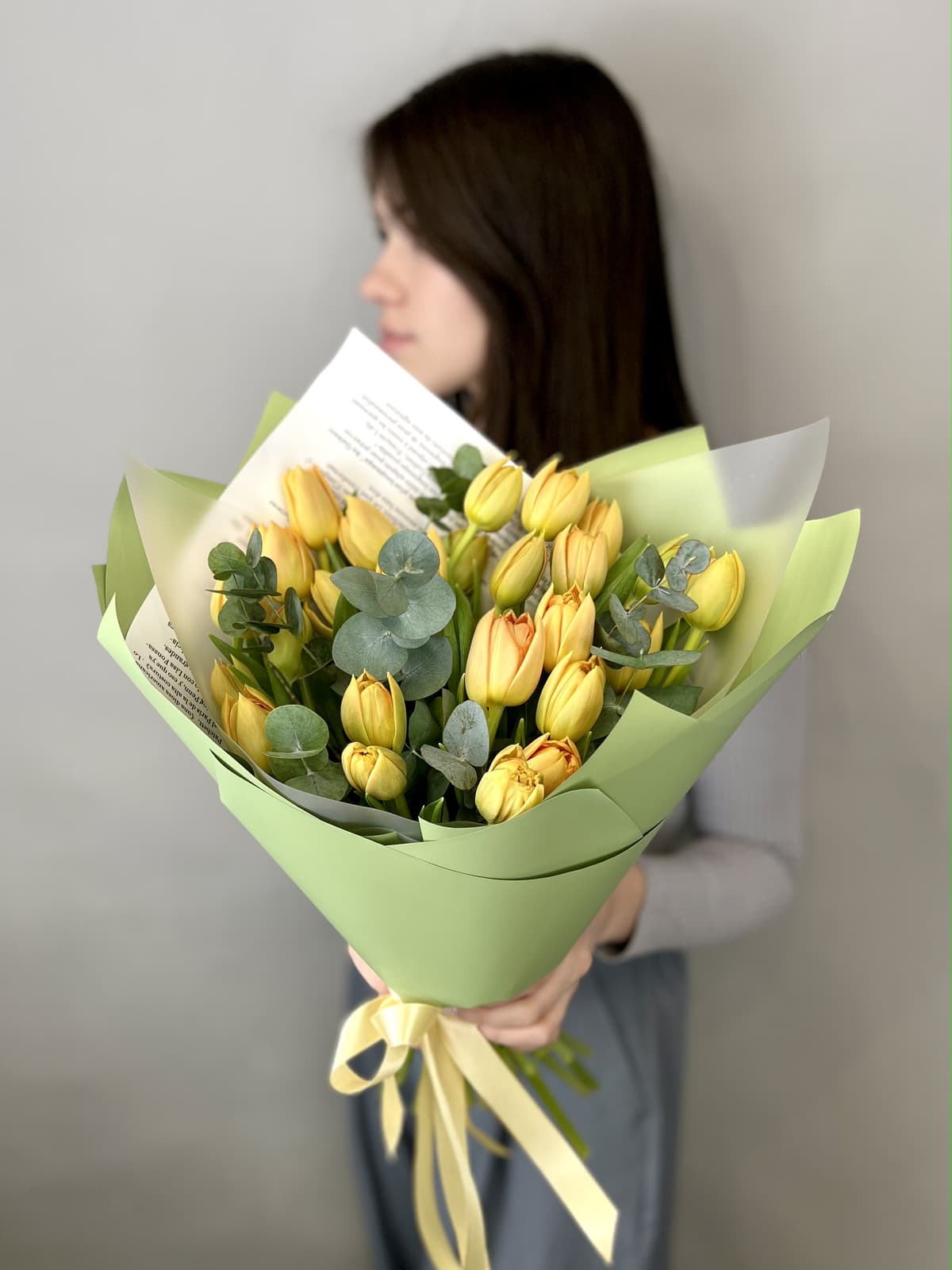 Букет пионовидных тюльпанов "Orca" L