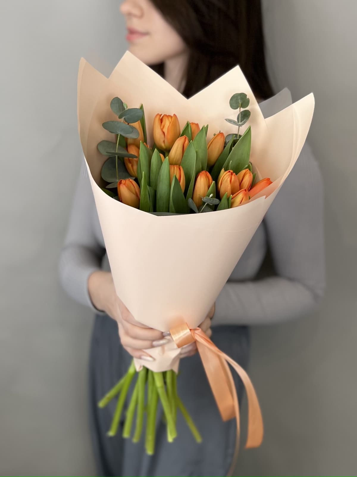 Букет "Привет весна" оранжевый