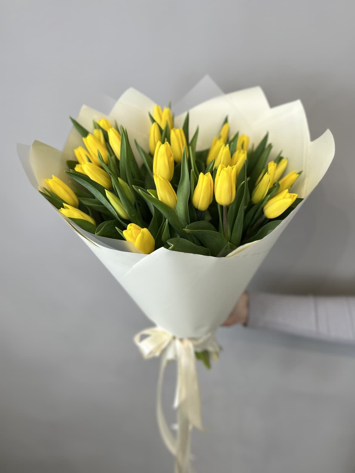 Букет из 35 желтых тюльпанов "Gold" M