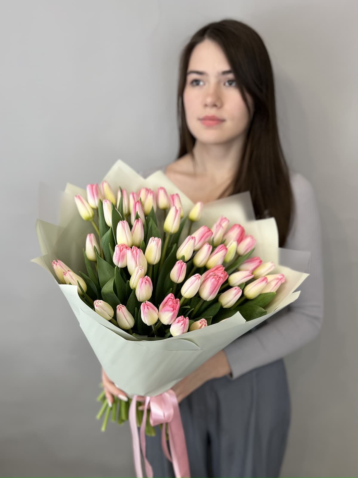 Букет тюльпанов "Pink" L