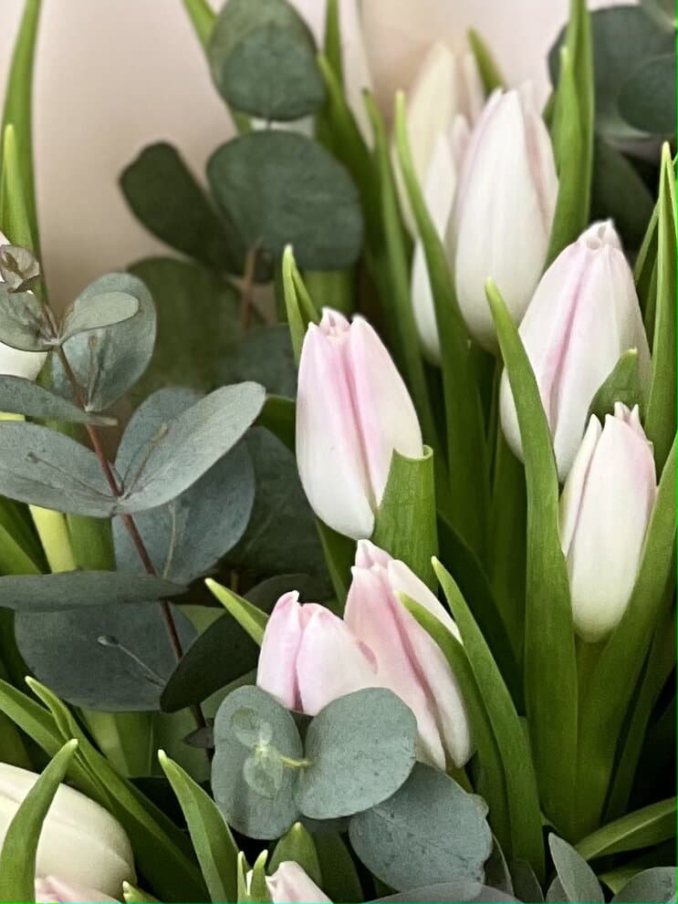 Стильный букет тюльпанов "Pinky" S