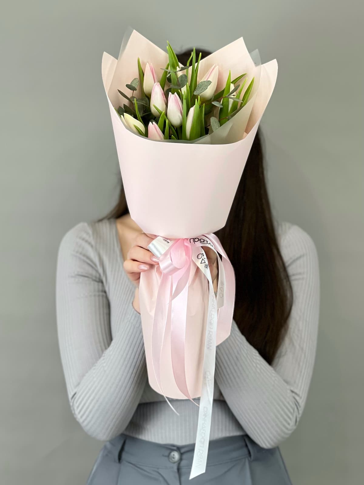 Нежный букет тюльпанов "Pinky" XS