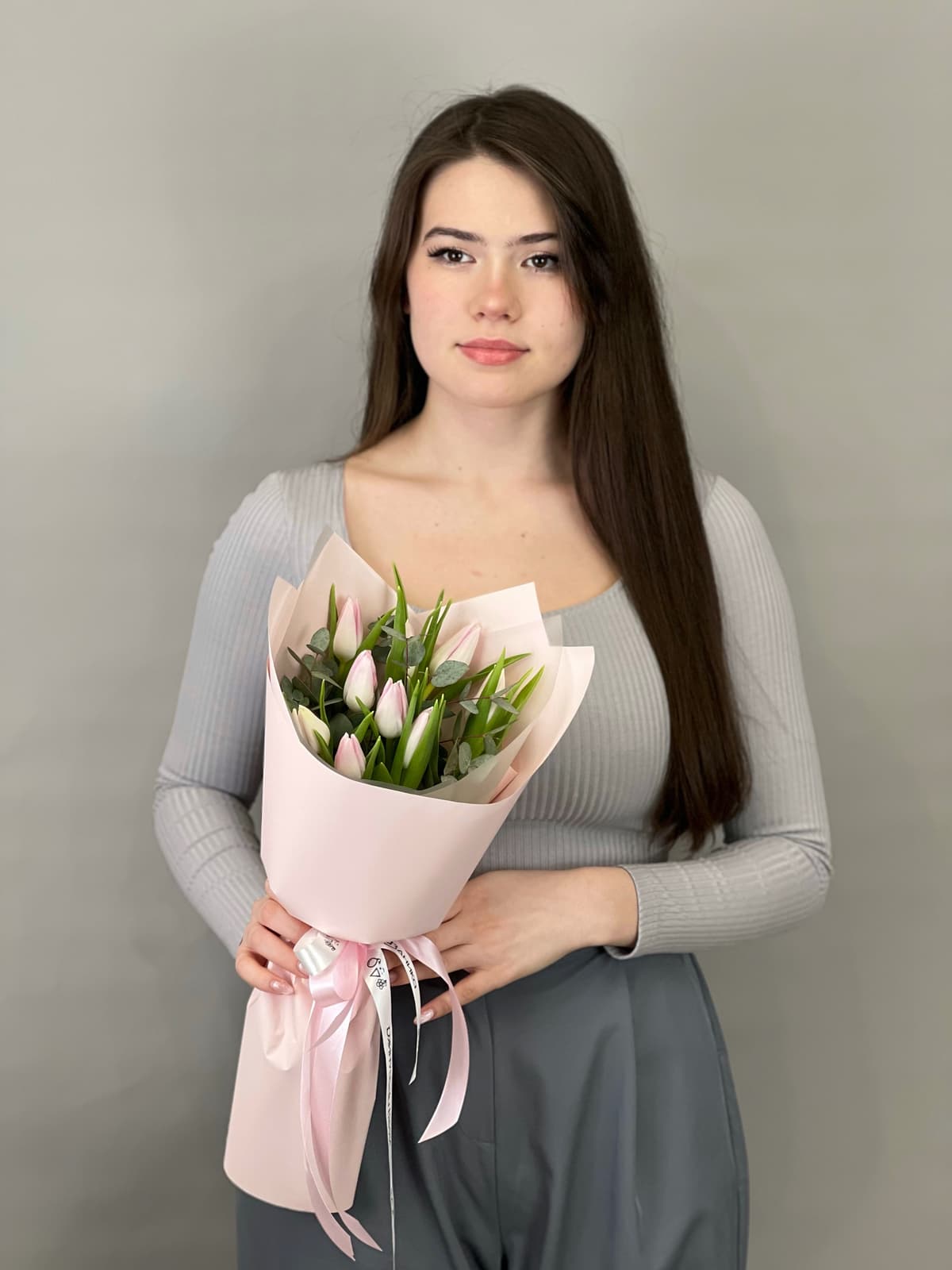 Нежный букет тюльпанов "Pinky" XS