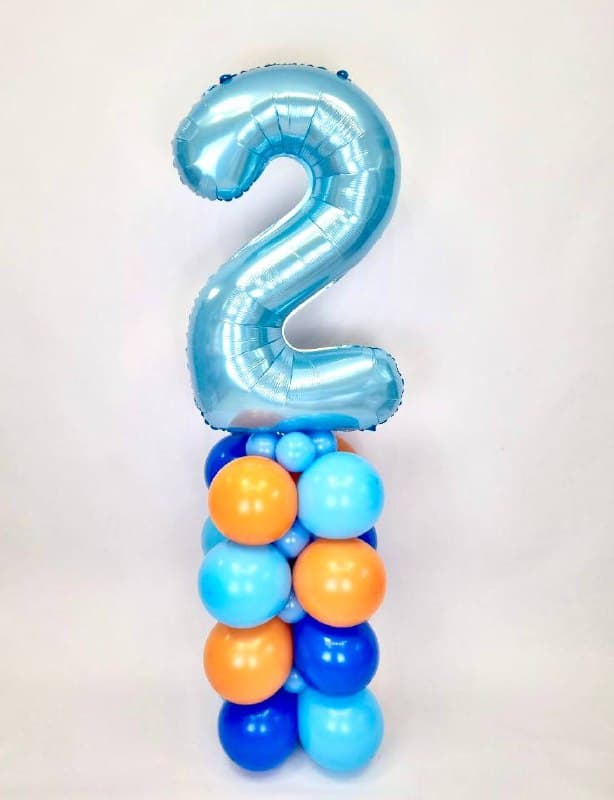 Цифра на подставке из шаров с воздухом «Стандарт 2» Цифра на подставке из шаров с воздухом «Стандарт 2»