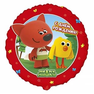 Ф 18"/45 см Круг Ми-Ми-Мишки Лисичка С Днем рождения/FM Ф 18"/45 см Круг Ми-Ми-Мишки Лисичка С Днем рождения/FM