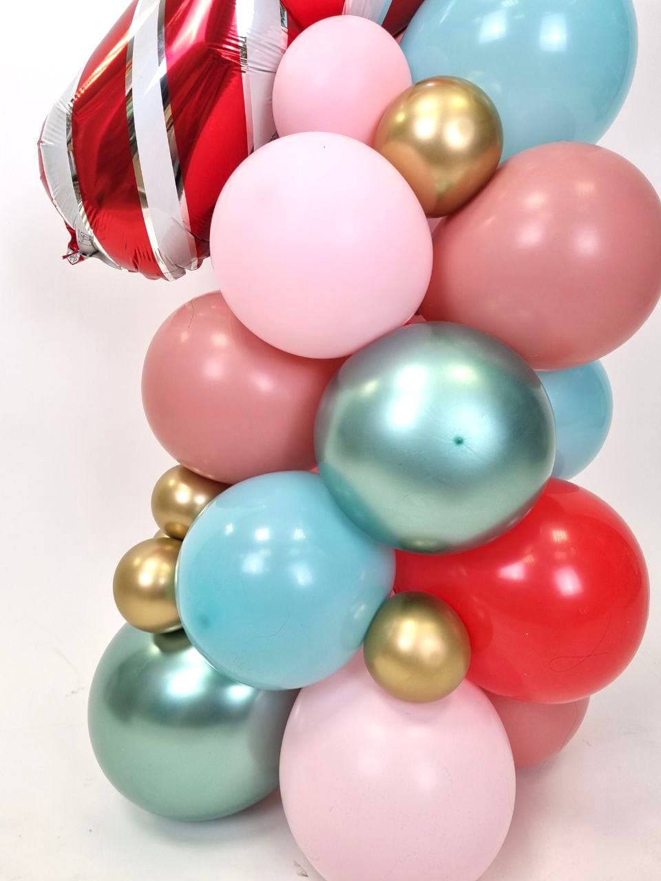 Фигура с воздухом «Трость леденец красный»