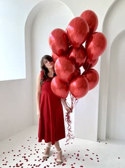 Фонтан из шаров «Эффектный красный»