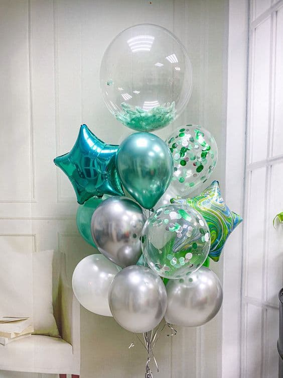 Фонтан из шаров "Изумруд"