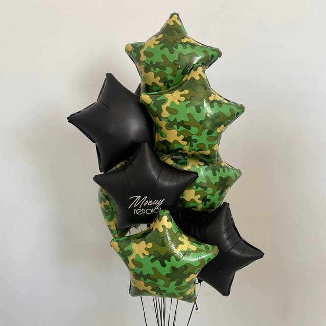 Фонтан из шаров «Моему герою» Фонтан из шаров «Моему герою»