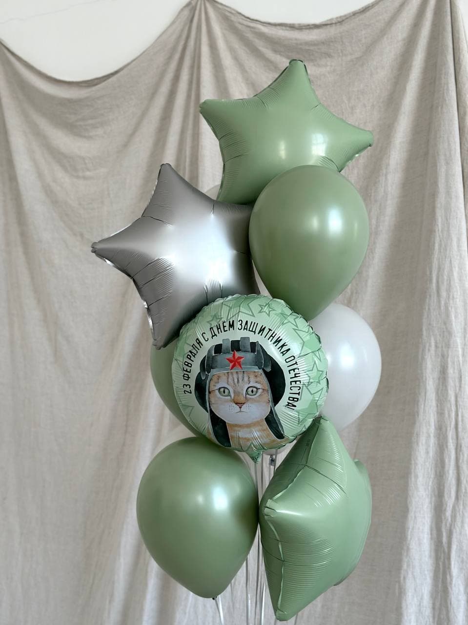 Фонтан из шаров «Мой милый защитник»