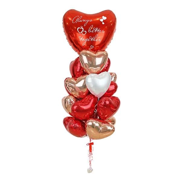 Фонтан из шаров "Сердечки" Фонтан из шаров "Сердечки"