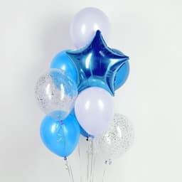 фонтан из шаров "Синяя звездочка"