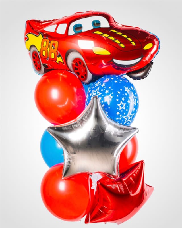 Фонтан из шаров "Тачки" Фонтан из шаров "Тачки"