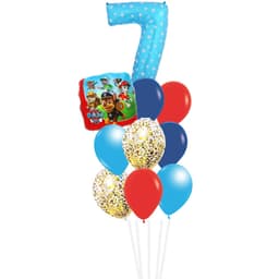 Фонтан с цифрой "Щенячий Патруль"