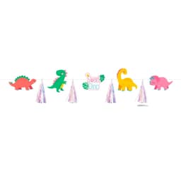Гирлянда бумажная с тасселом (фигурная форма) 2,2 м "Милые динозаврики"/ 5эл, 4 тассела