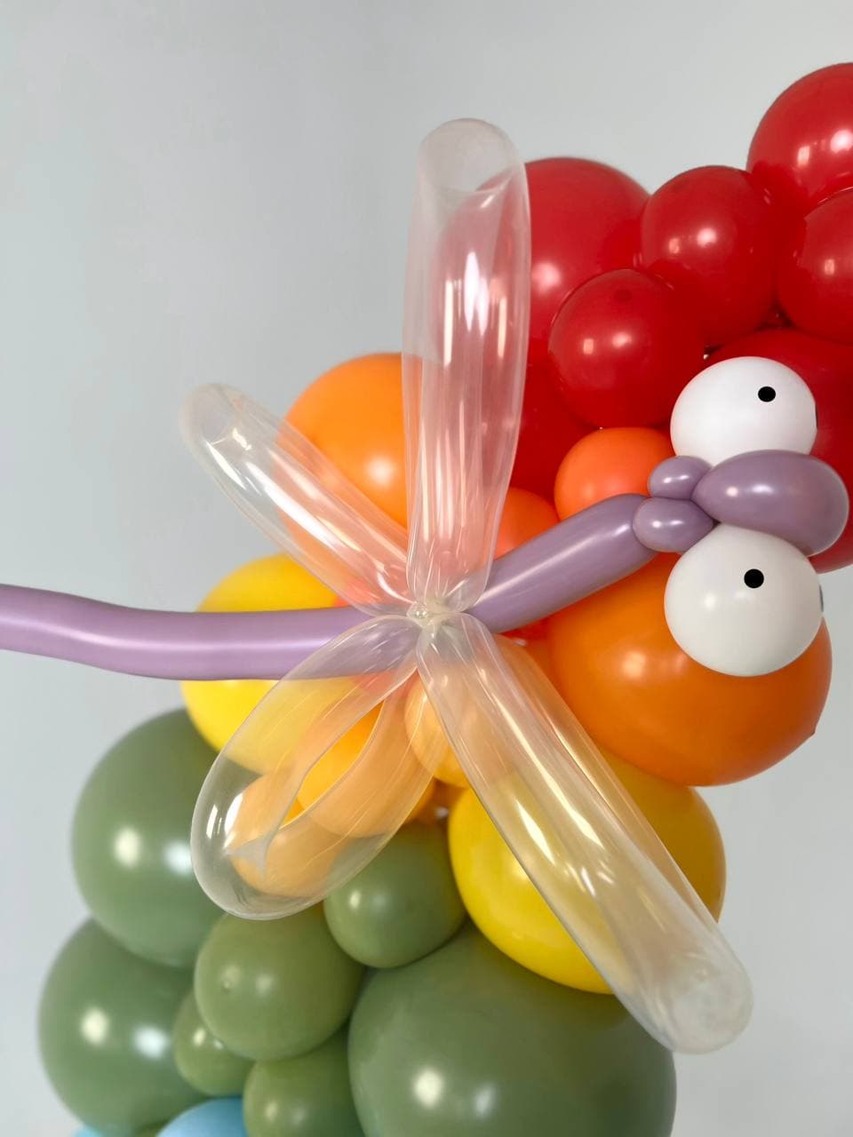 Гирлянда из шаров с воздухом «Радуга и стрекозы»
