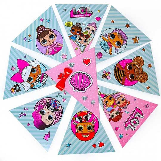 Гирлянда LOL Персонажи флажки Гирлянда LOL Персонажи флажки